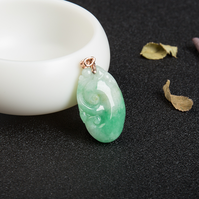 翡翠如意吊坠-红掌柜