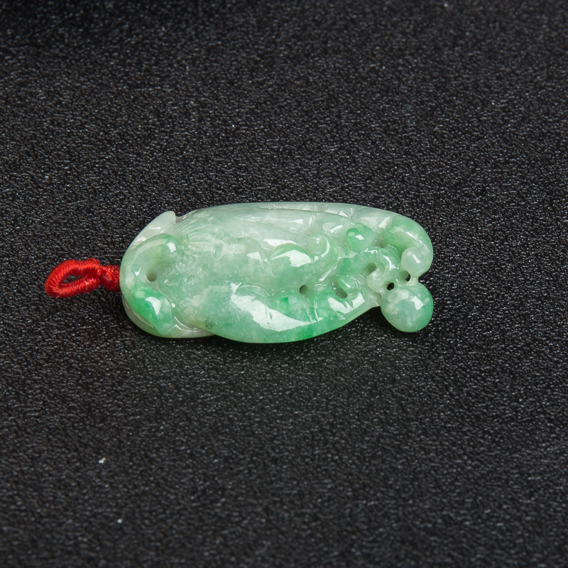 缅甸翡翠佛手瓜吊坠-红掌柜