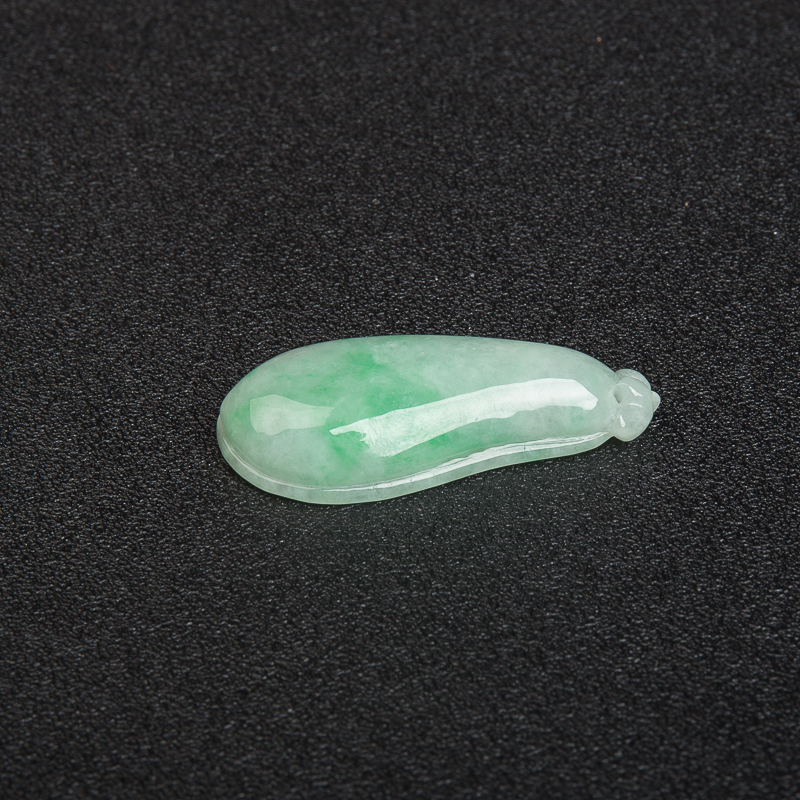 缅甸豆种飘翠翡翠福瓜吊坠-红掌柜