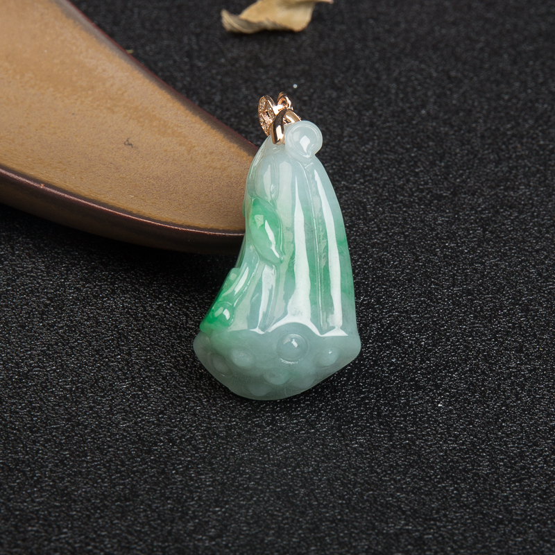 翡翠莲蓬吊坠-红掌柜