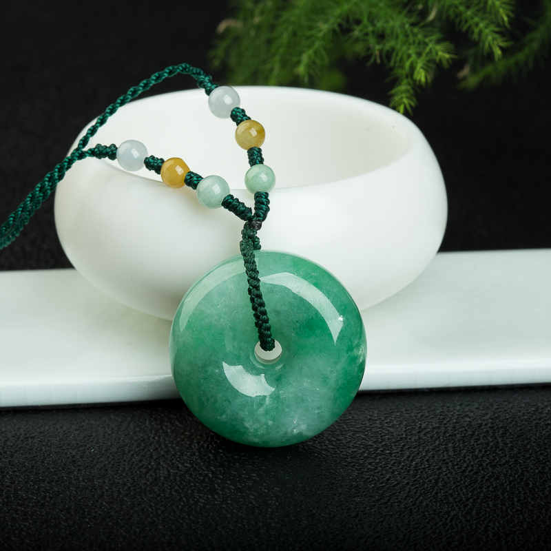 翡翠平安扣吊坠-红掌柜