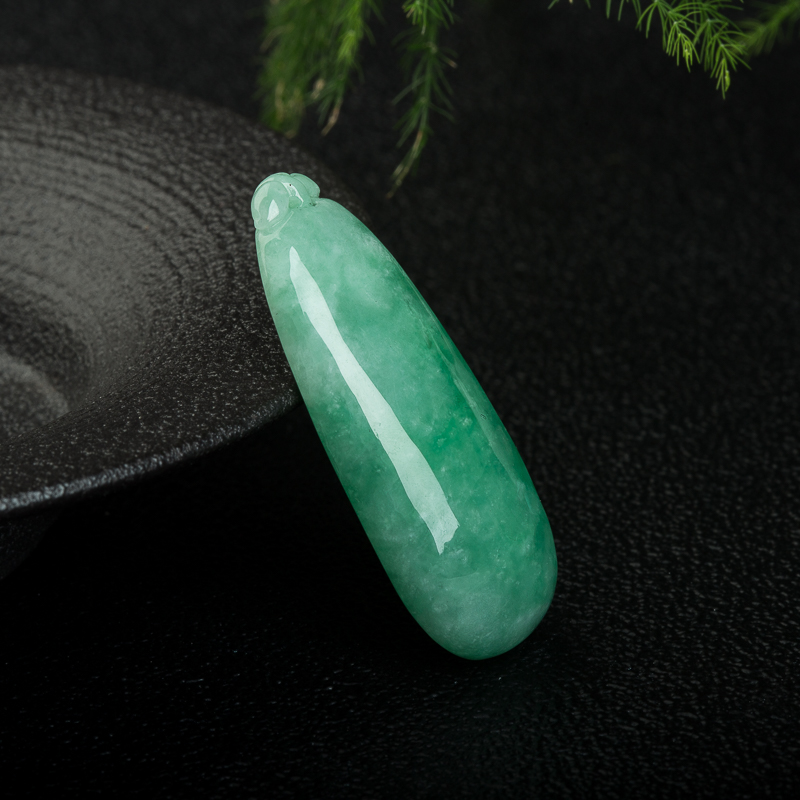 天然缅甸翡翠福瓜吊坠-红掌柜