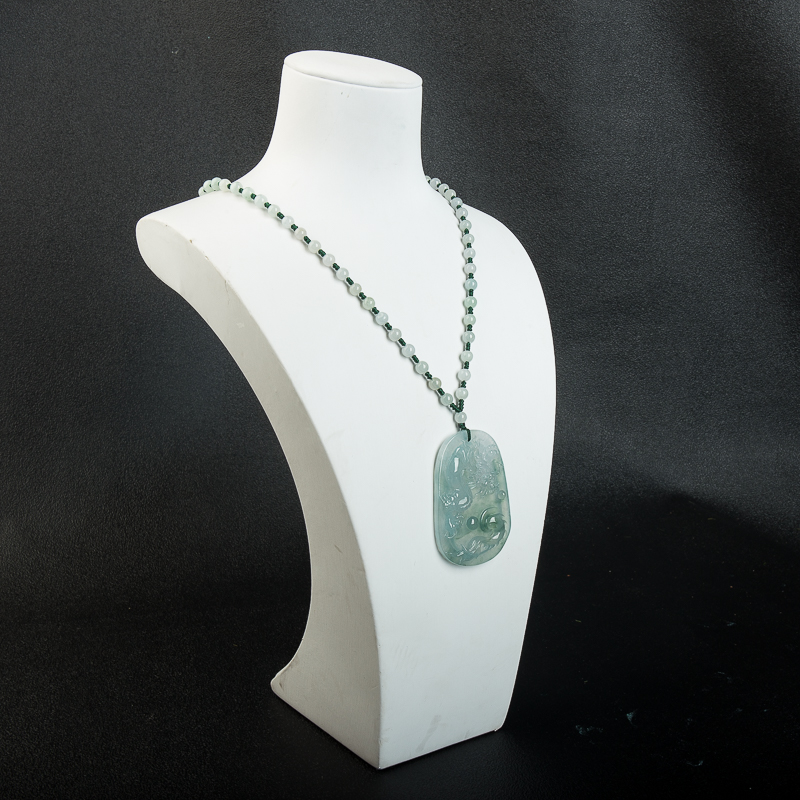 天然缅甸糯冰种翡翠辰龙吊坠-红掌柜