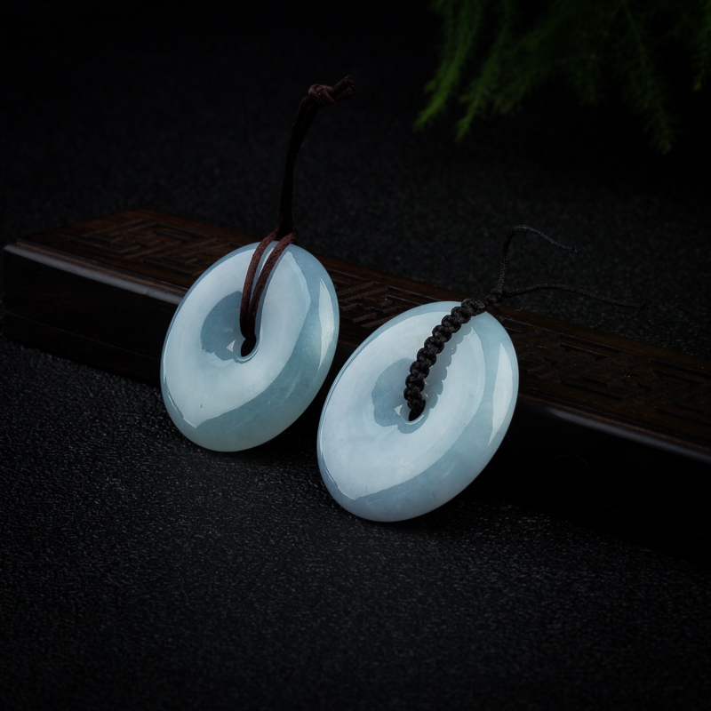 糯种翡翠平安扣吊坠-红掌柜