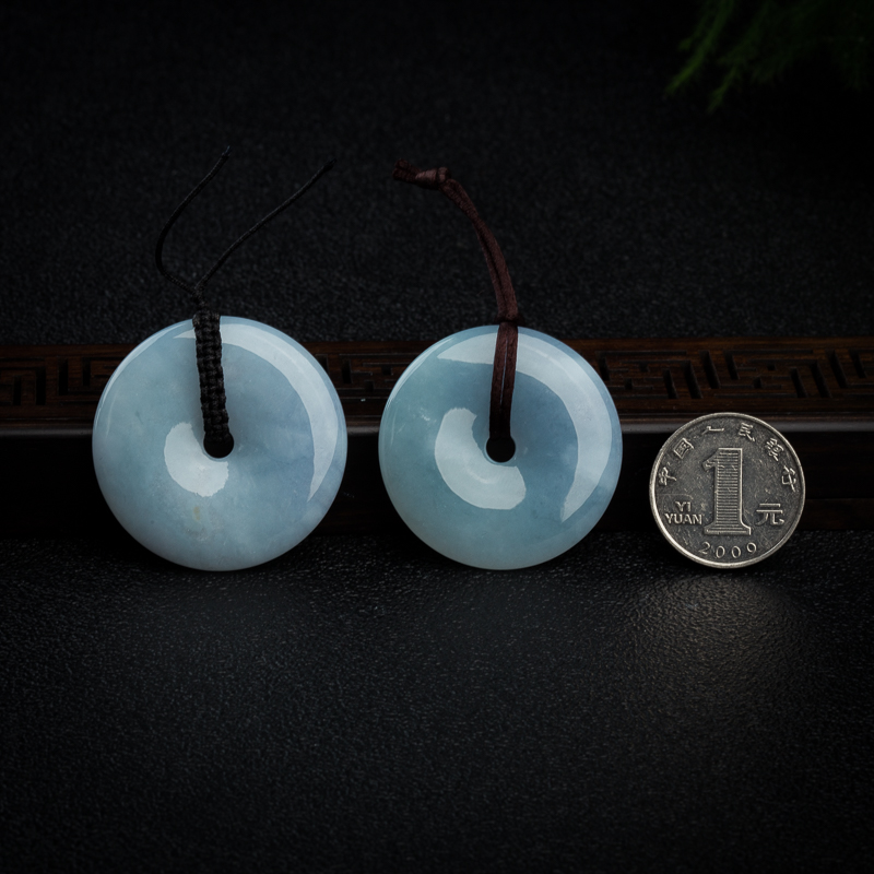 天然翡翠平安扣吊坠-红掌柜