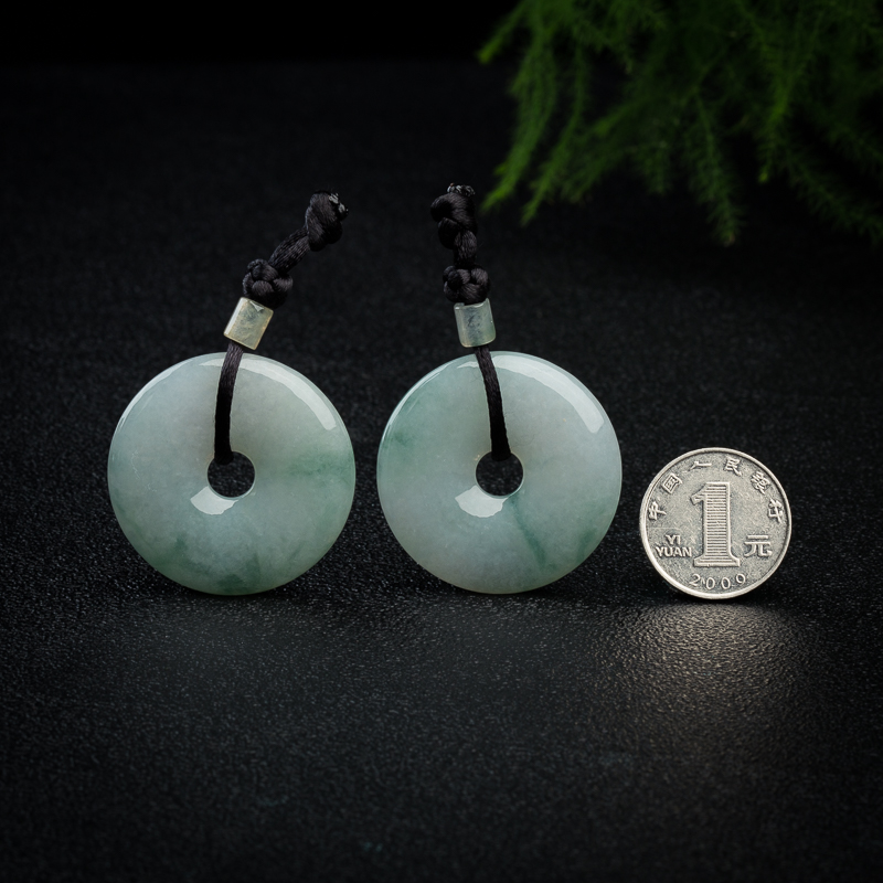 飘花翡翠平安扣-红掌柜