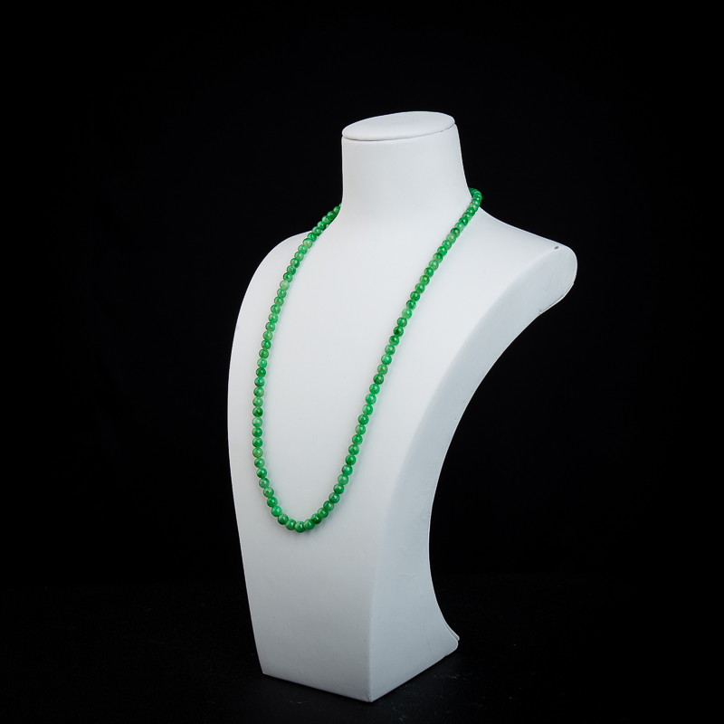 天然糯种翠绿翡翠项链-红掌柜
