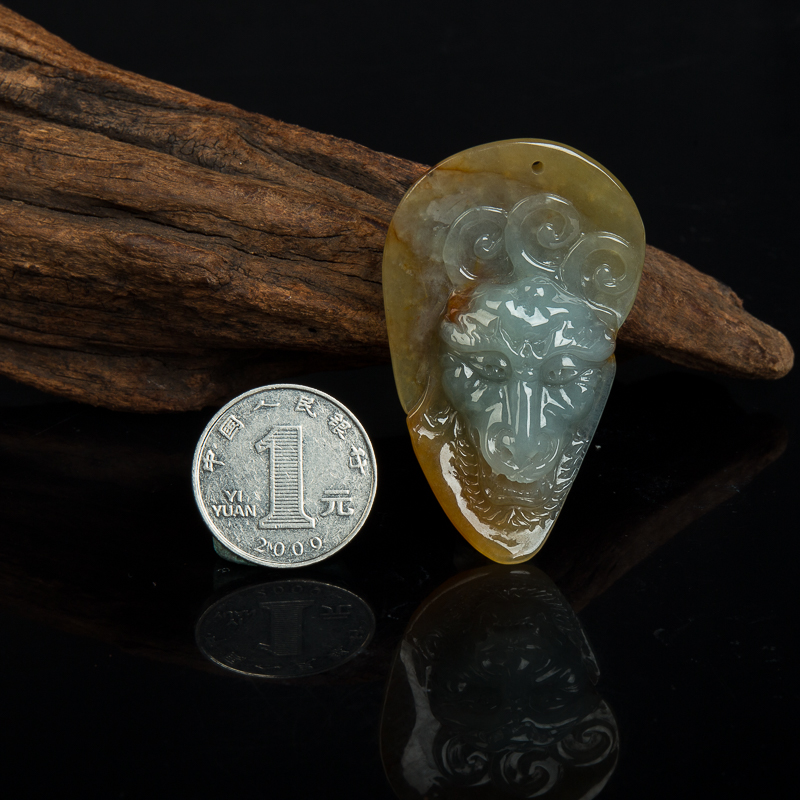 糯种翡翠吊坠-红掌柜