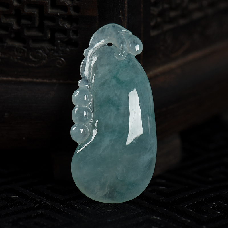 糯种飘花翡翠福瓜-红掌柜