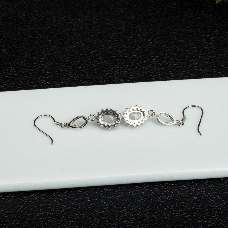 银镶天然糯冰种翡翠耳坠-红掌柜