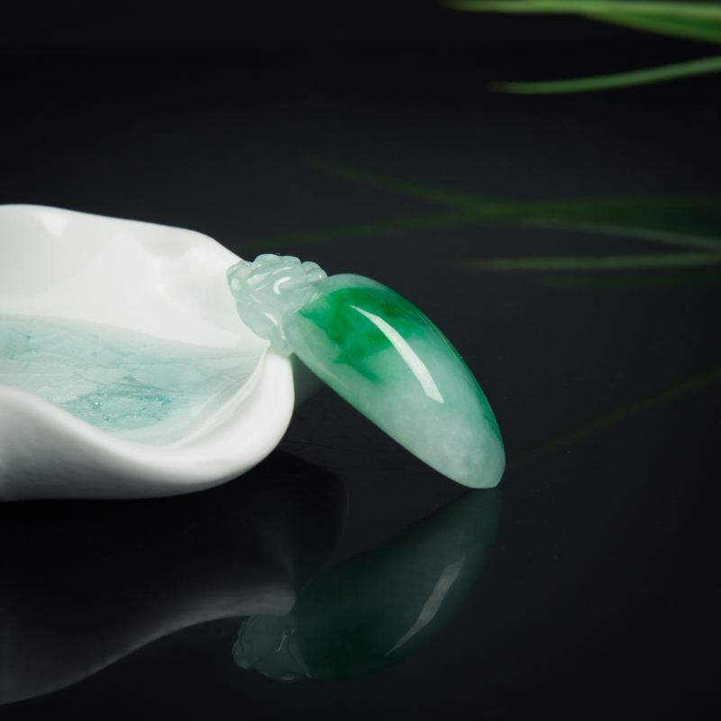 缅甸翡翠福寿吊坠-红掌柜