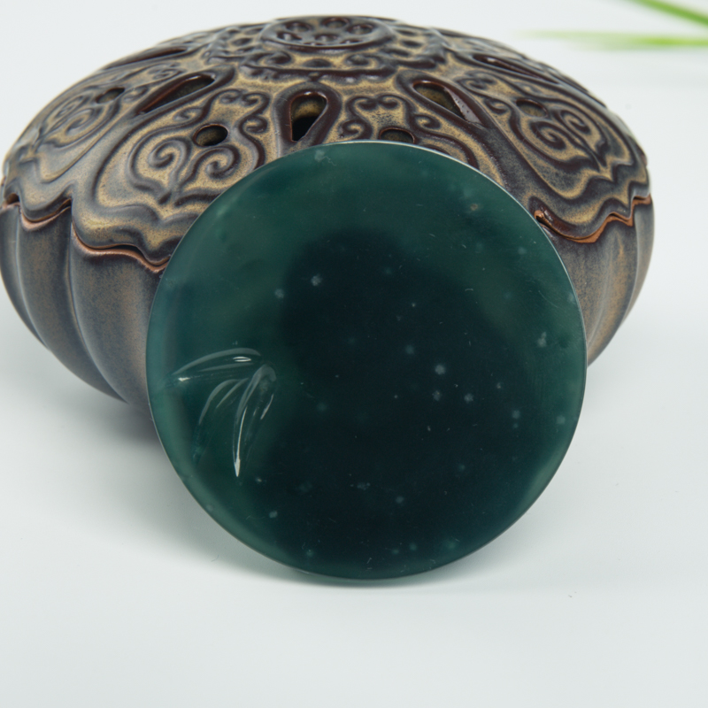 天然蓝水翡翠国宝吊坠-红掌柜