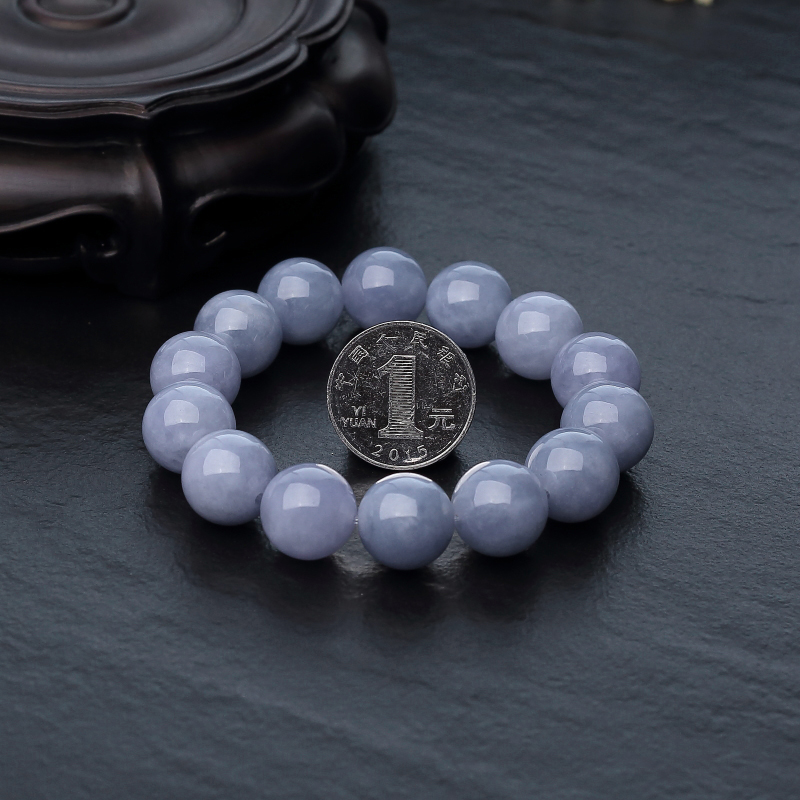 糯种紫罗兰翡翠手串-红掌柜