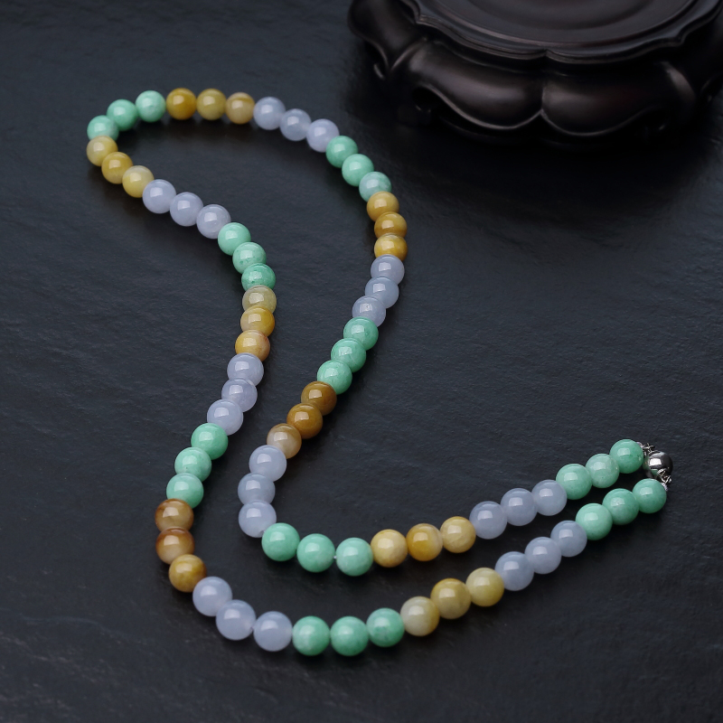 糯种福禄寿翡翠项链-红掌柜