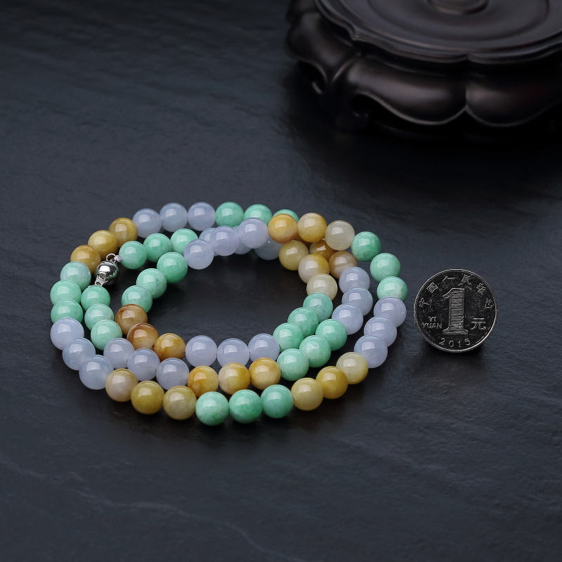 天然福禄寿翡翠项链-红掌柜