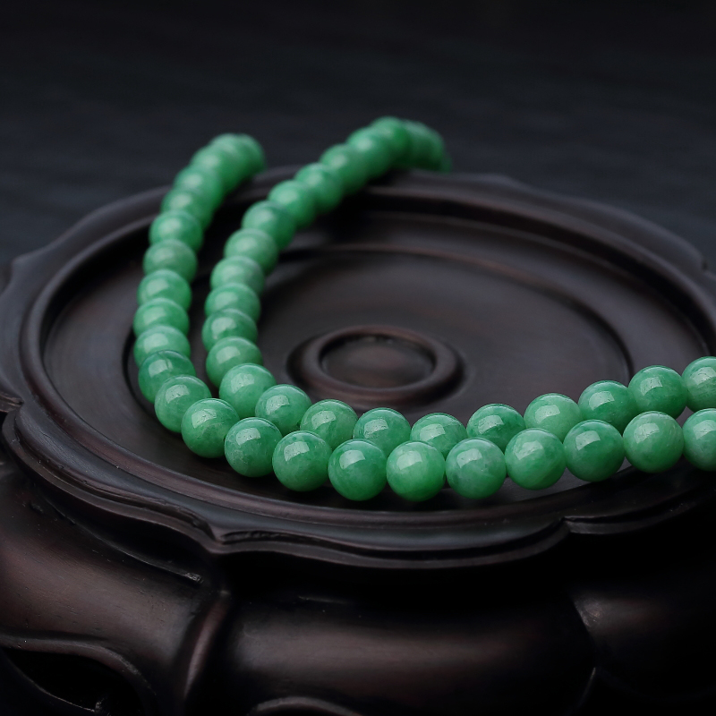 苹果绿翡翠项链-红掌柜