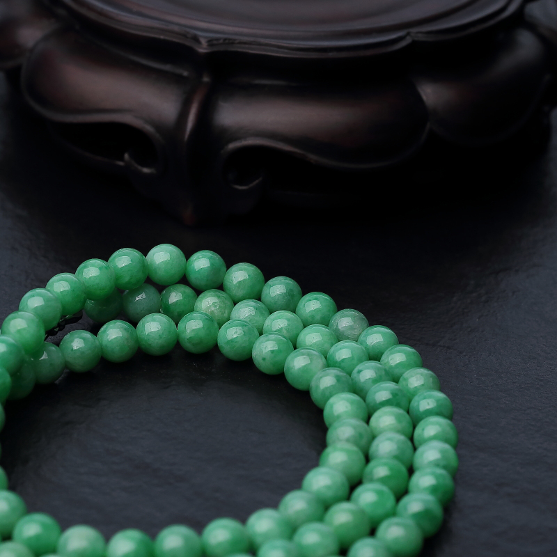 糯种翡翠项链-红掌柜