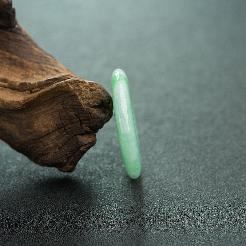 天然糯种飘翠平安扣吊坠-红掌柜