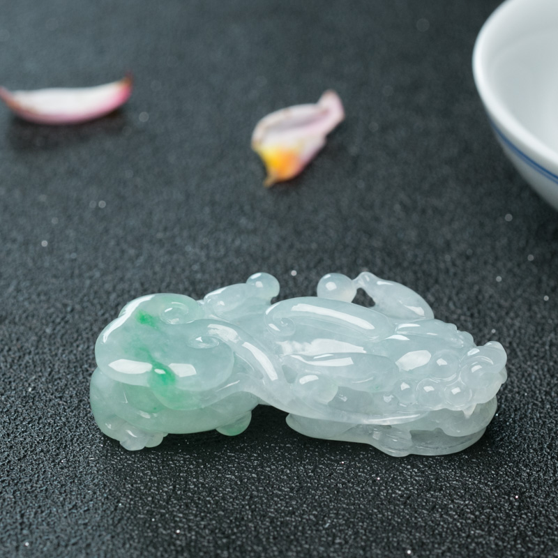 缅甸翡翠貔貅吊坠-红掌柜