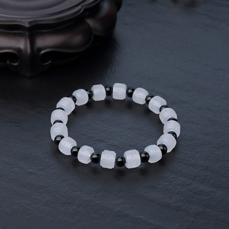 天然糯冰种翡翠单圈手串-红掌柜