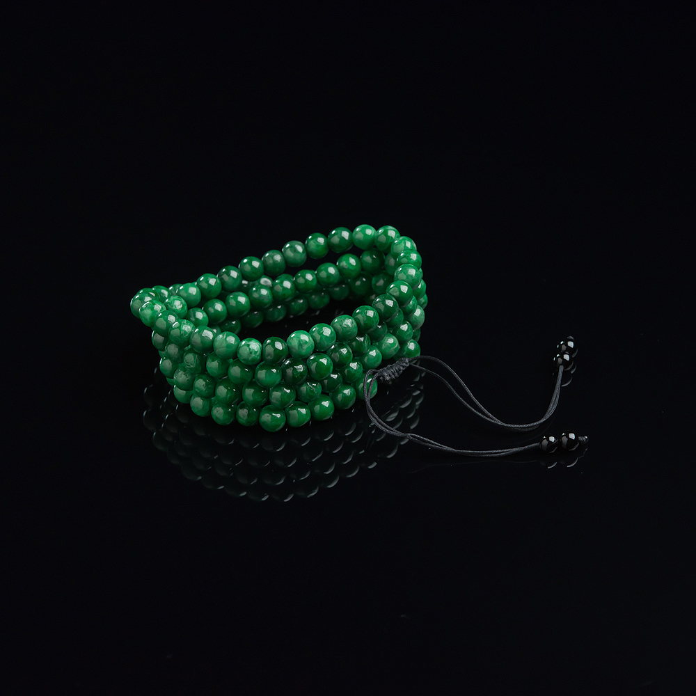 5.5mm豆种翠色翡翠108佛珠-红掌柜