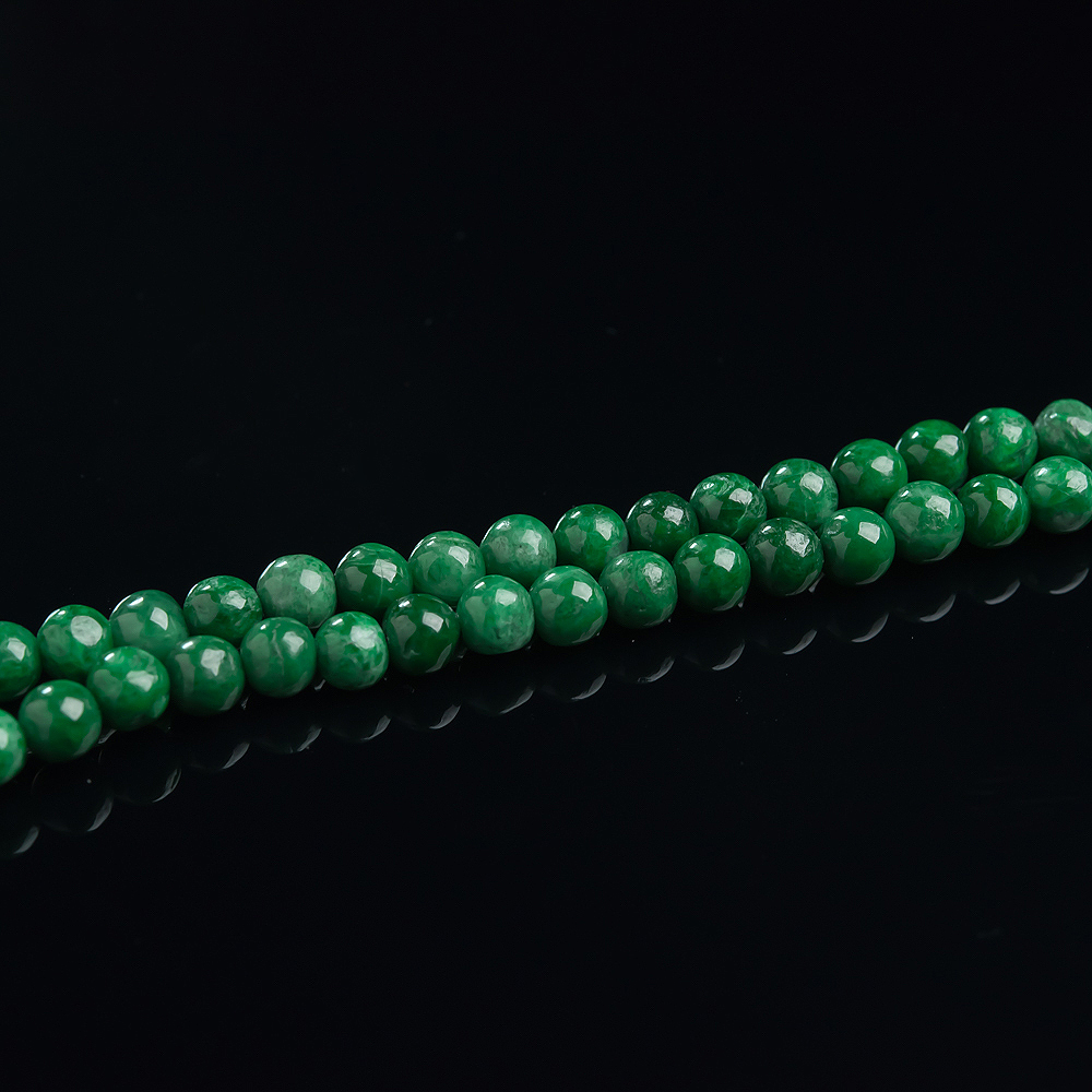 豆种翡翠108佛珠-红掌柜