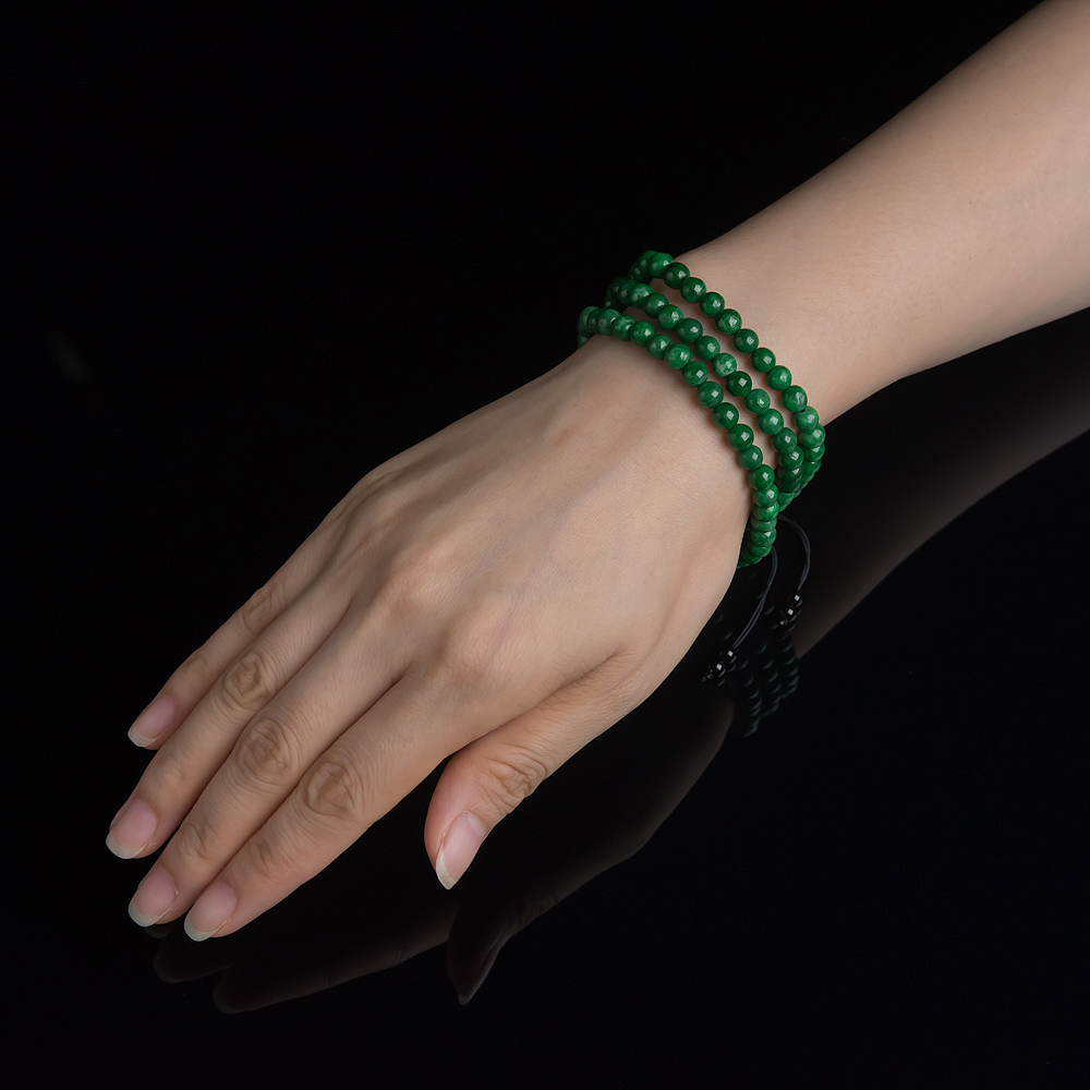 翡翠108佛珠-红掌柜