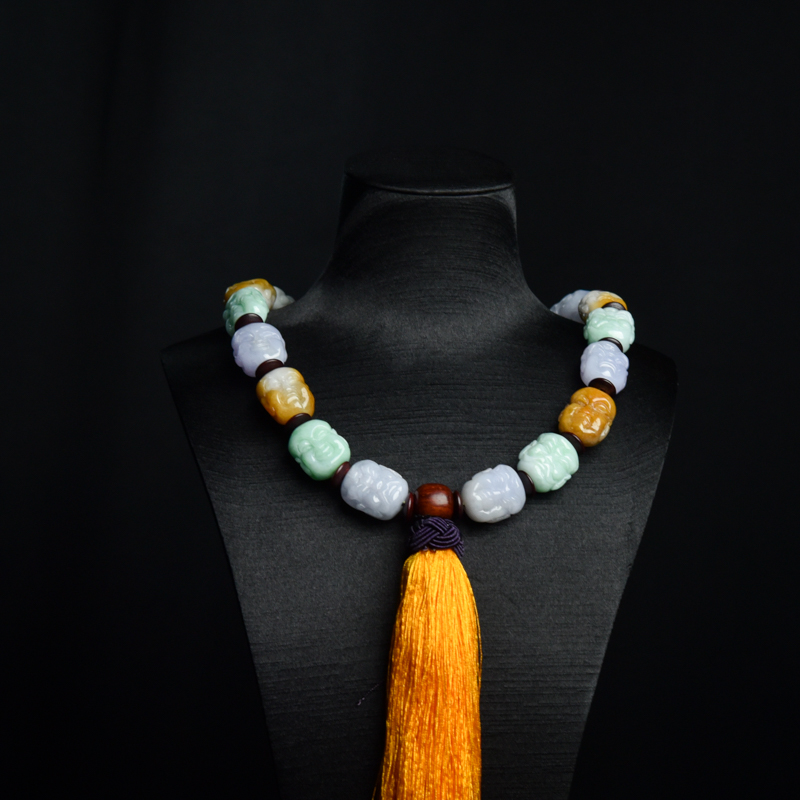 糯种福禄寿翡翠十八罗汉手持-红掌柜