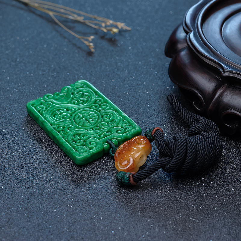 翡翠福牌吊坠-红掌柜