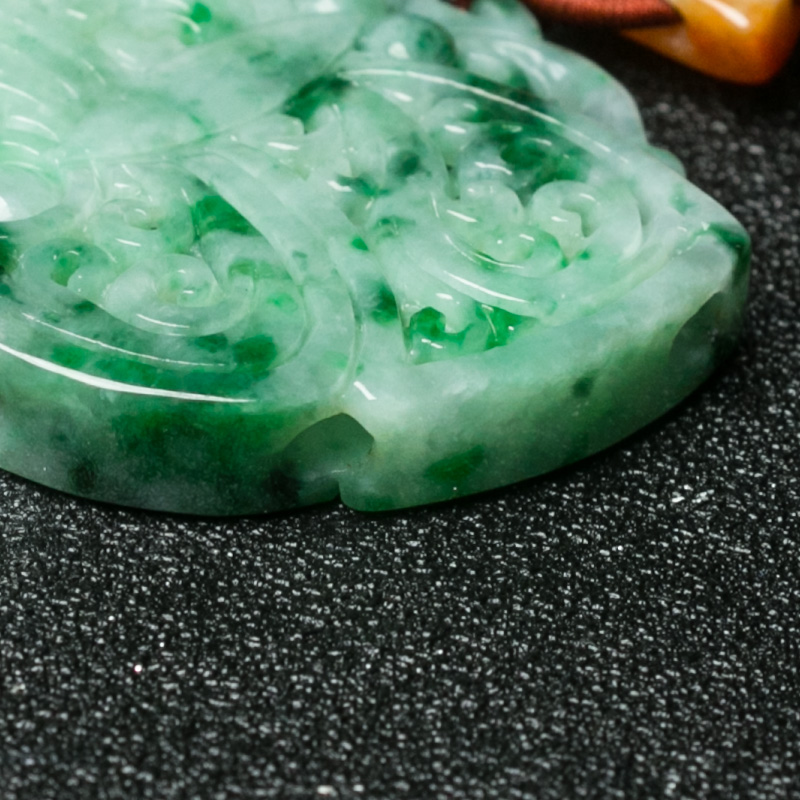 缅甸翡翠蝴蝶吊坠-红掌柜