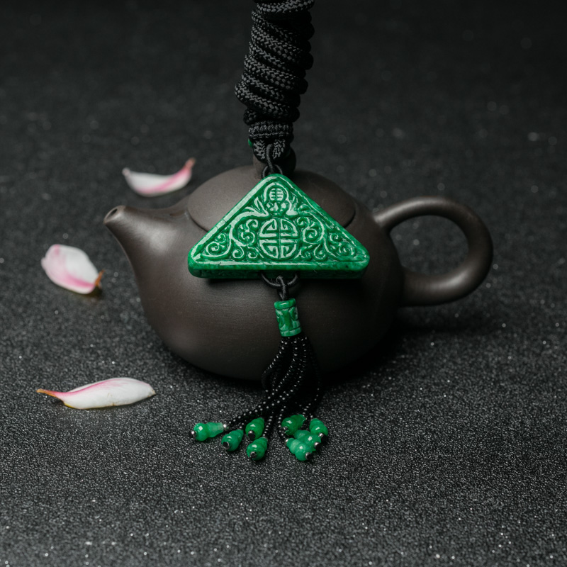 缅甸翡翠福在眼前毛衣链-红掌柜
