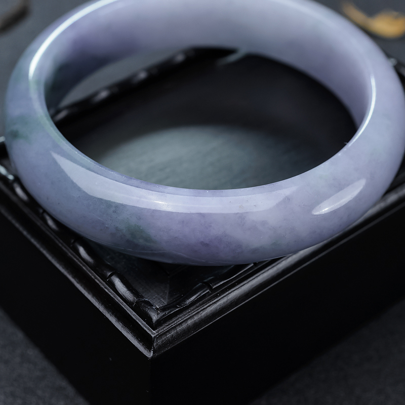 天然翡翠平安镯-红掌柜