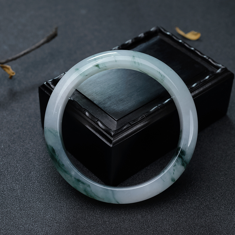 飘花翡翠平安镯-红掌柜