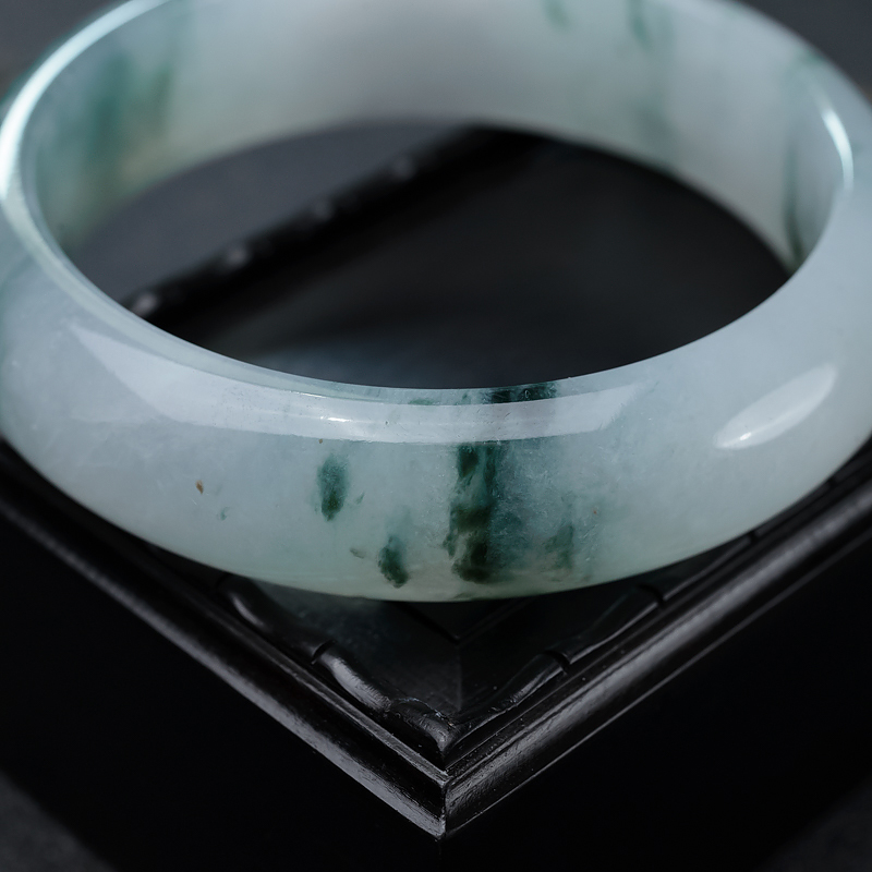 天然翡翠平安镯-红掌柜