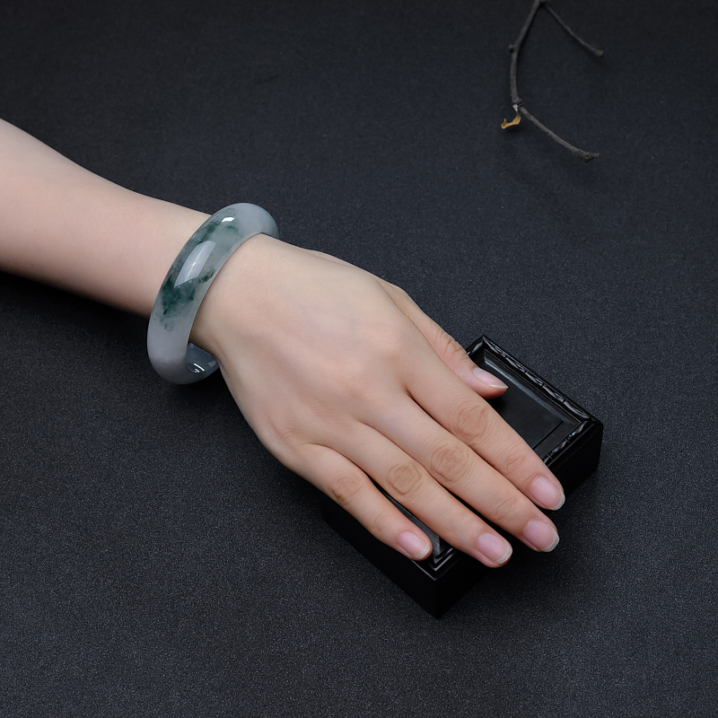 缅甸翡翠平安镯-红掌柜