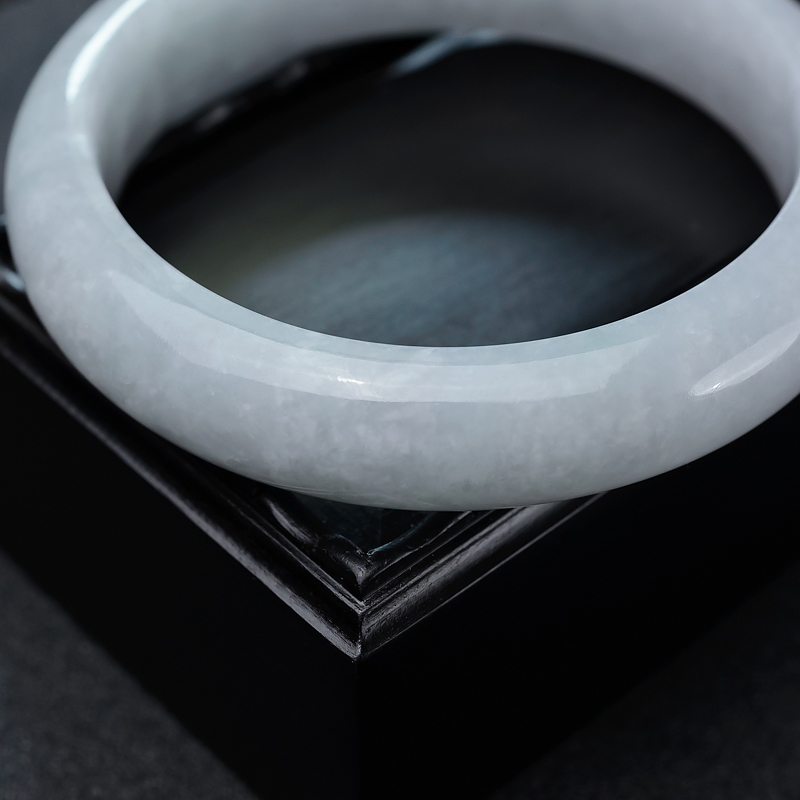 缅甸天然翡翠平安镯-红掌柜