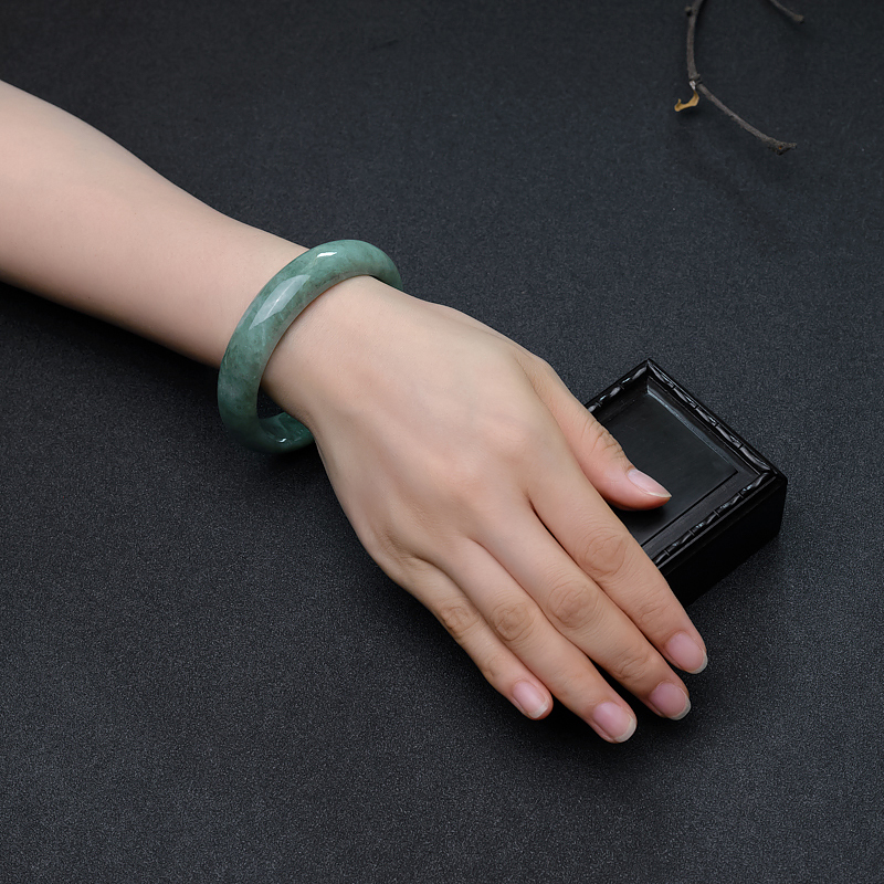 缅甸翡翠平安镯-红掌柜