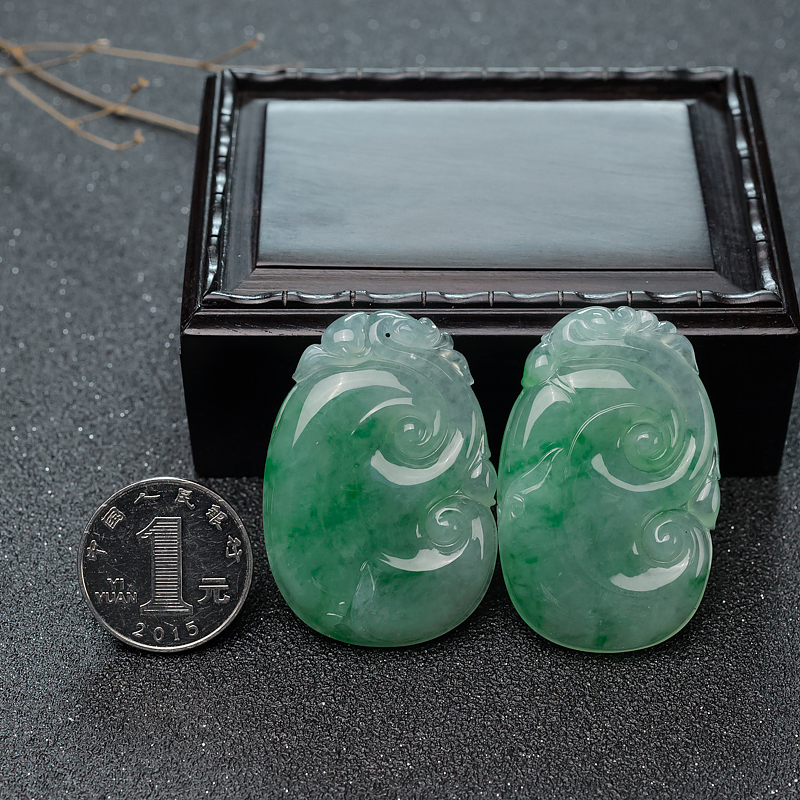 糯种翡翠如意吊坠-红掌柜