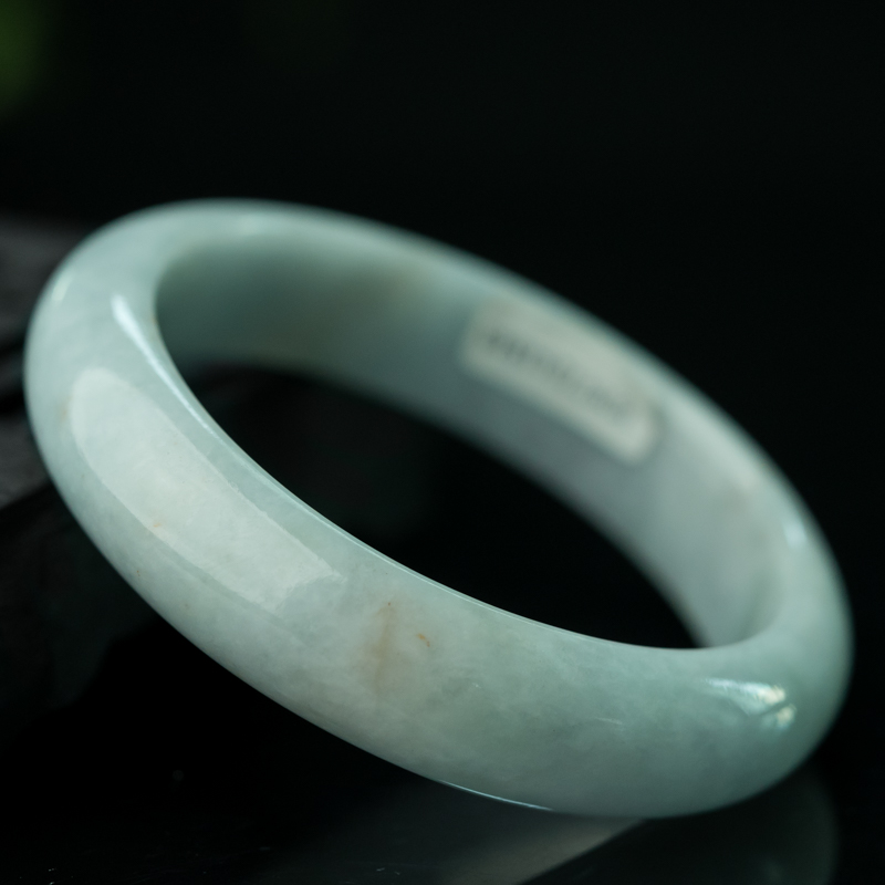 缅甸天然糯种翡翠平安镯-红掌柜