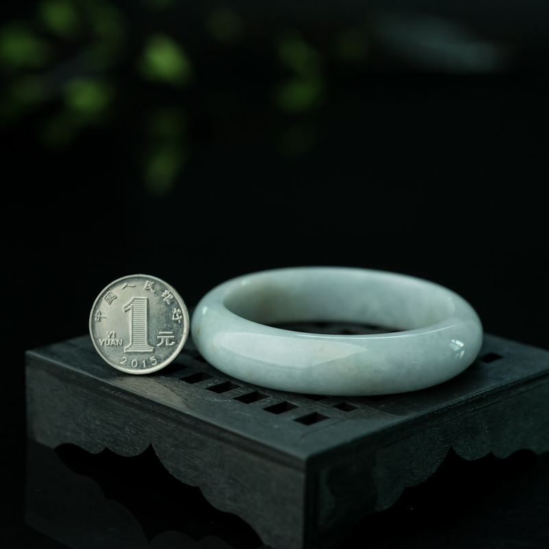 糯种翡翠平安镯-红掌柜
