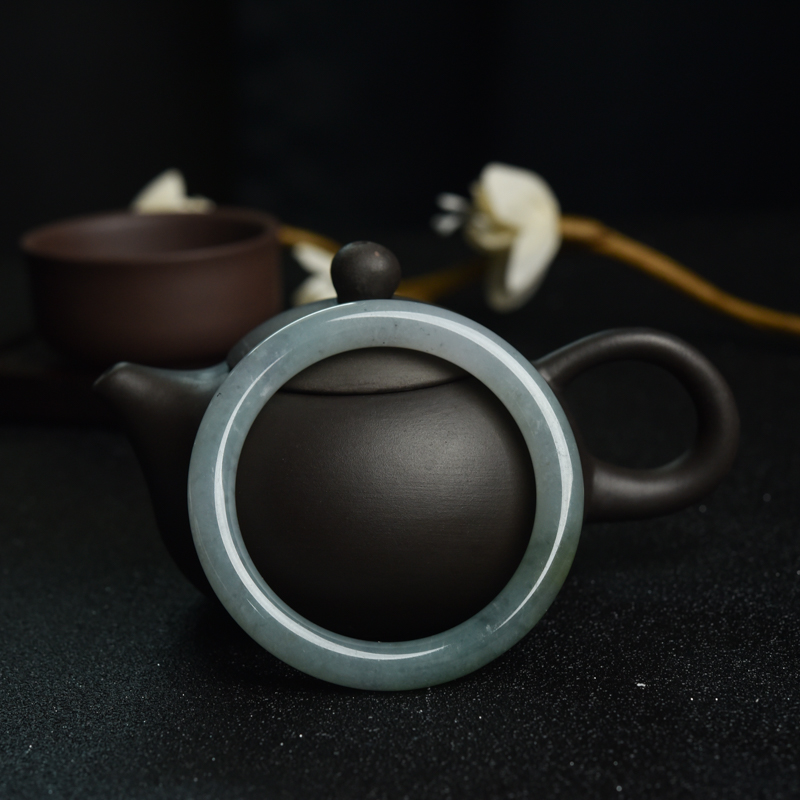 49.5mm浅绿翡翠圆镯-红掌柜