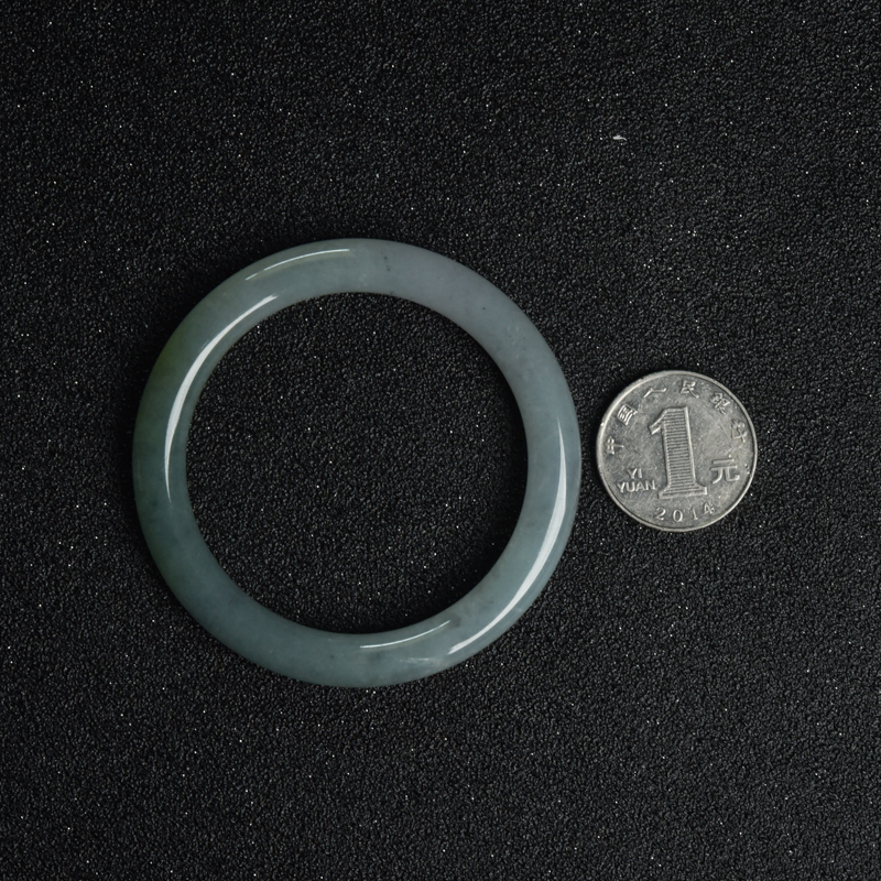 49.5mm天然翡翠圆镯-红掌柜