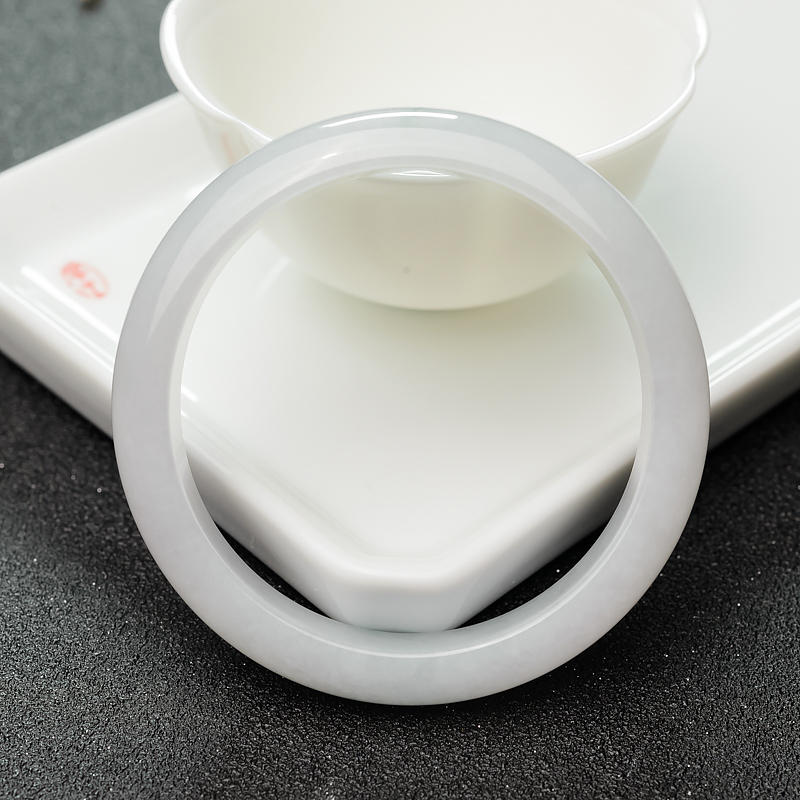 缅甸天然飘花翡翠平安镯-红掌柜