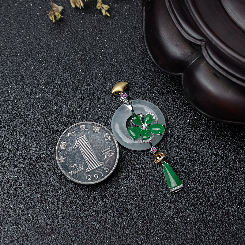 缅甸翡翠吊坠-红掌柜