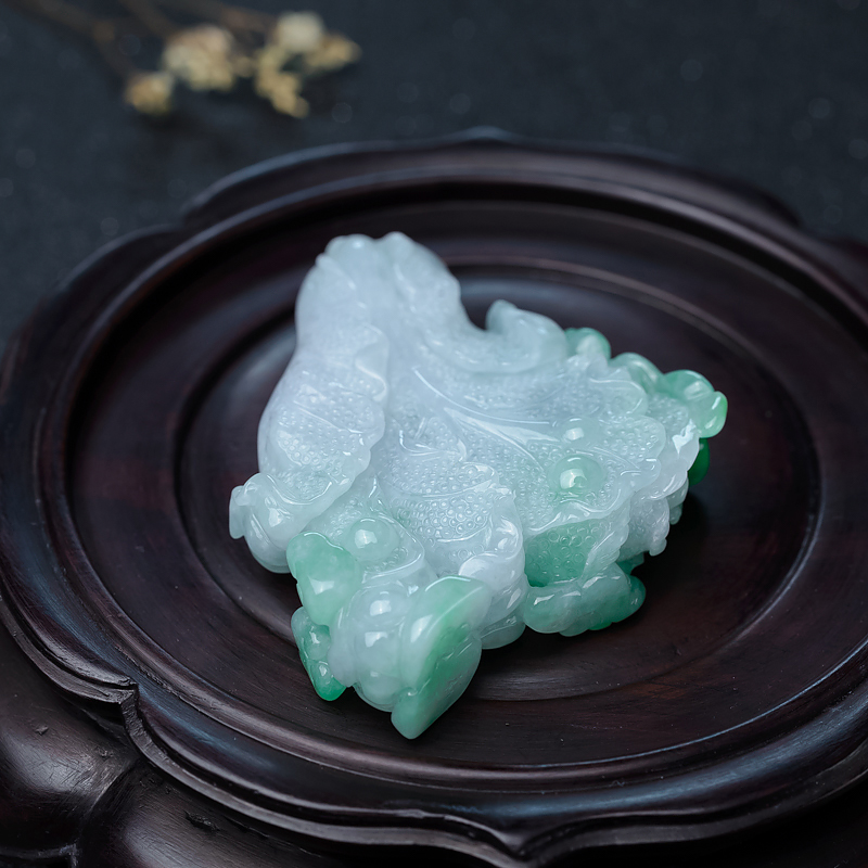 糯种飘翠翡翠白菜-红掌柜