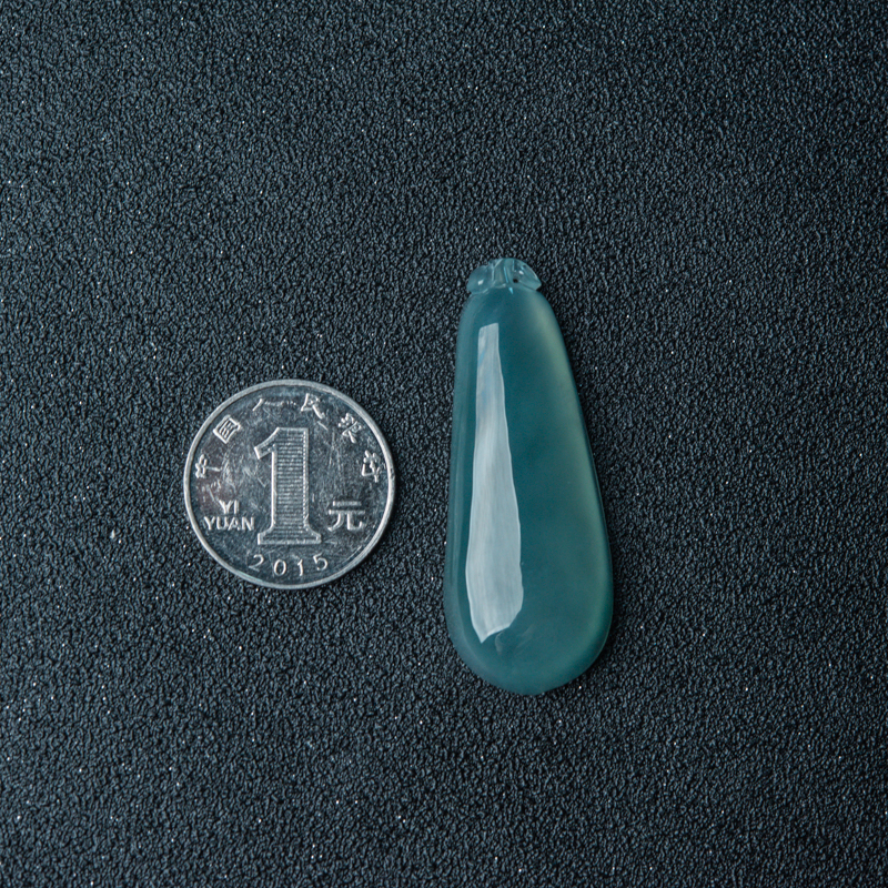 缅甸天然翡翠福瓜吊坠-红掌柜