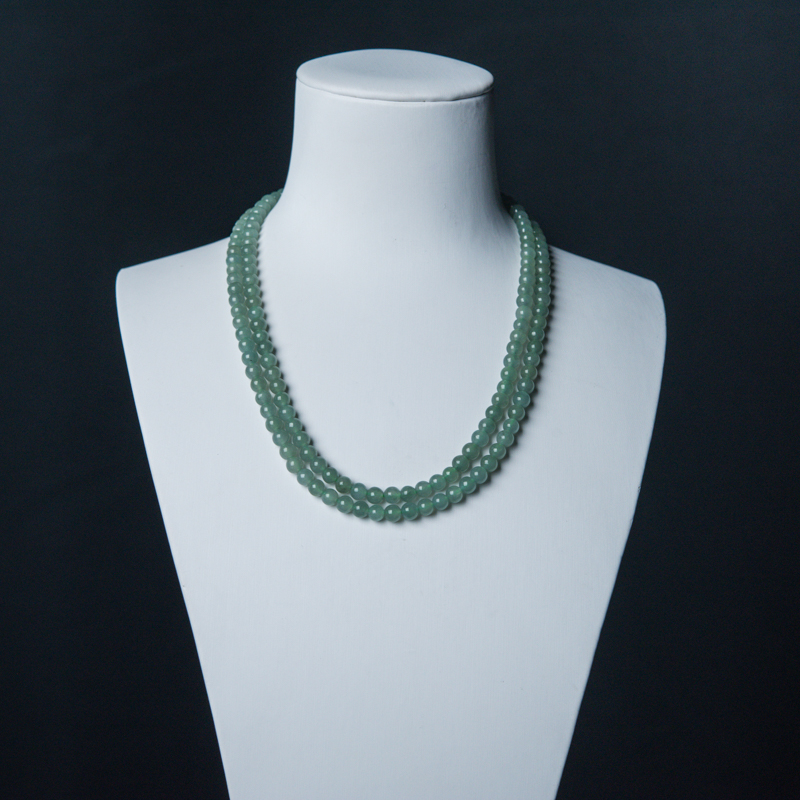 4.5mm冰种浅绿翡翠项链-红掌柜