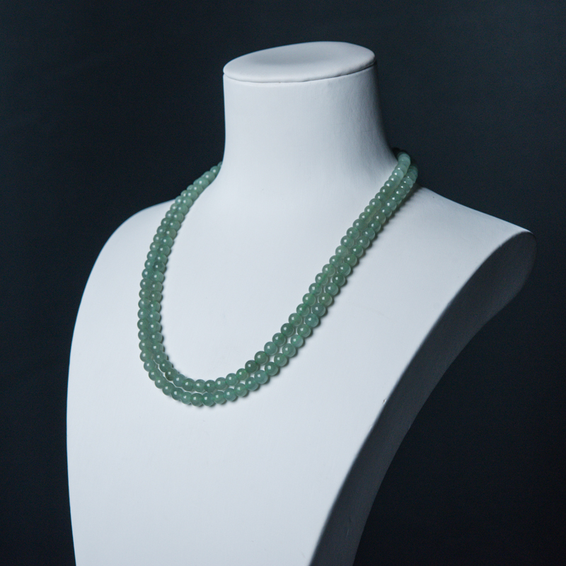 冰种浅绿翡翠项链-红掌柜