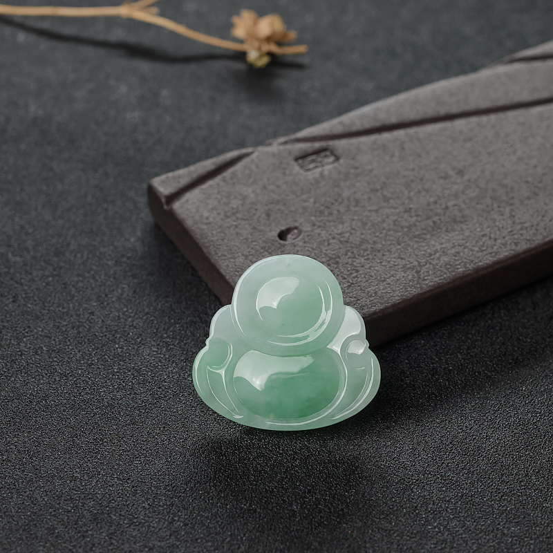 翡翠弥勒佛吊坠-红掌柜