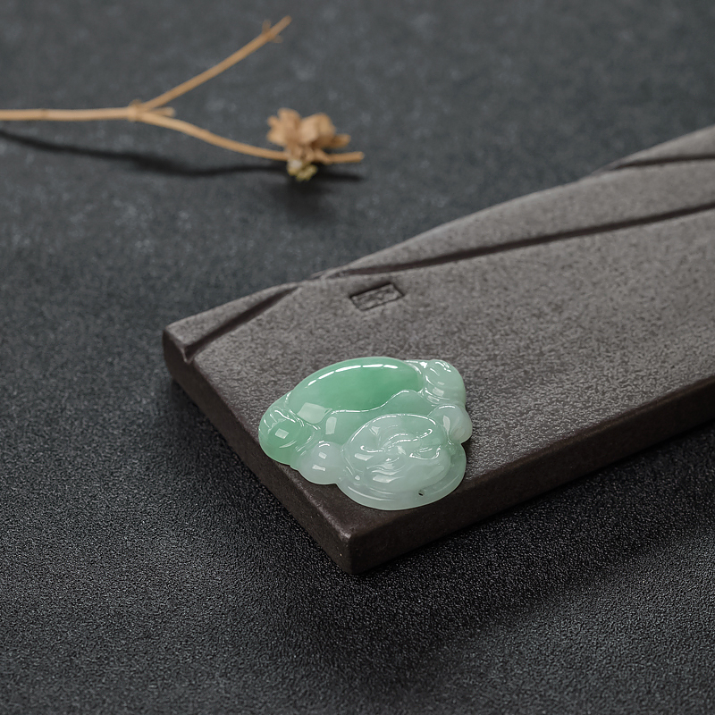 糯种翡翠弥勒佛-红掌柜